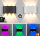 Applique murale intérieure/extérieure intelligente LED RVB, 1 PCS