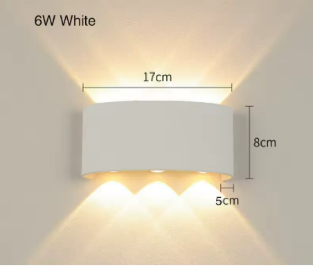 Applique murale intérieure/extérieure intelligente LED RVB, 1 PCS