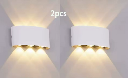 Applique murale intérieure/extérieure intelligente LED RVB 2PCS