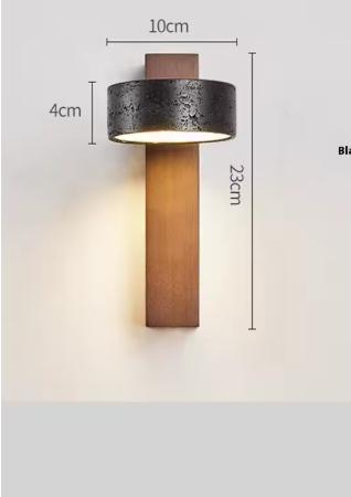 Applique murale LED effet travertin avec interrupteur à chaîne