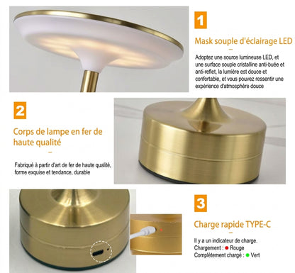 Lampe de table tactile en acrylique effet cristal