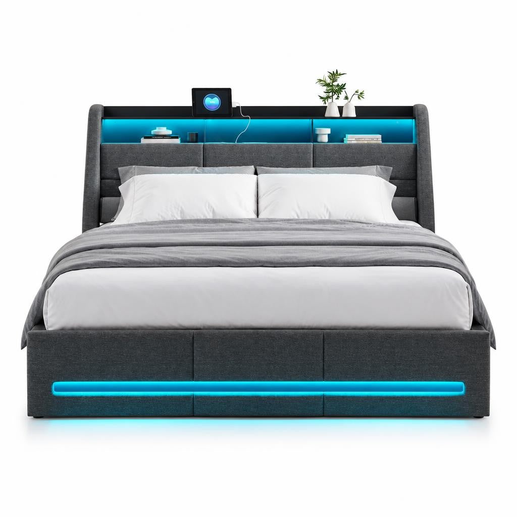 Lit coffre avec LED
