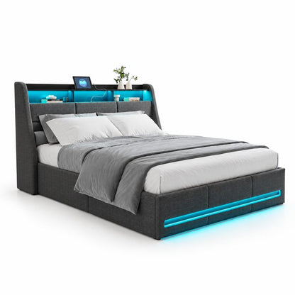 Lit coffre avec LED